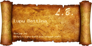 Lupu Bettina névjegykártya
